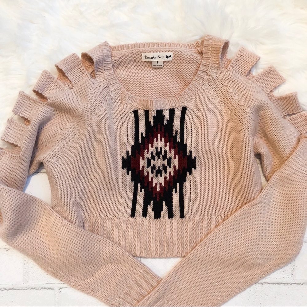 Double Zero Blush Cropped Sweater